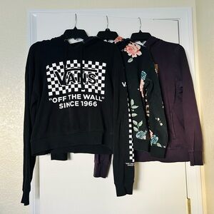 Bundle of Vans and North Face Hoodies